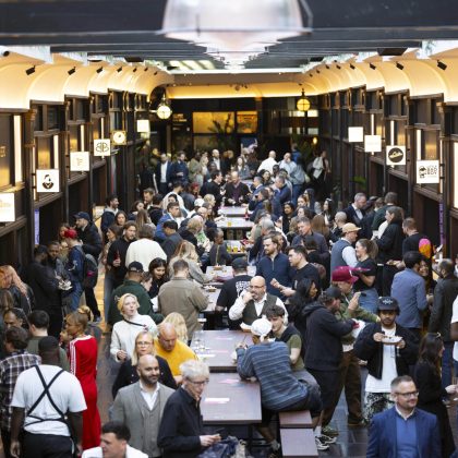 EDITORIAL USE ONLY
The launch of BOXHALL City, the new food hall concept from BOXPARK, located at Liverpool Street. Issue date: Thursday April 10, 2025. PA Photo. The 'Kitchen No. 8' restaurant will host a rotating roster of chefs taking residency in the kitchen throughout the year. Photo credit should read: David Parry/PA Media Assignments